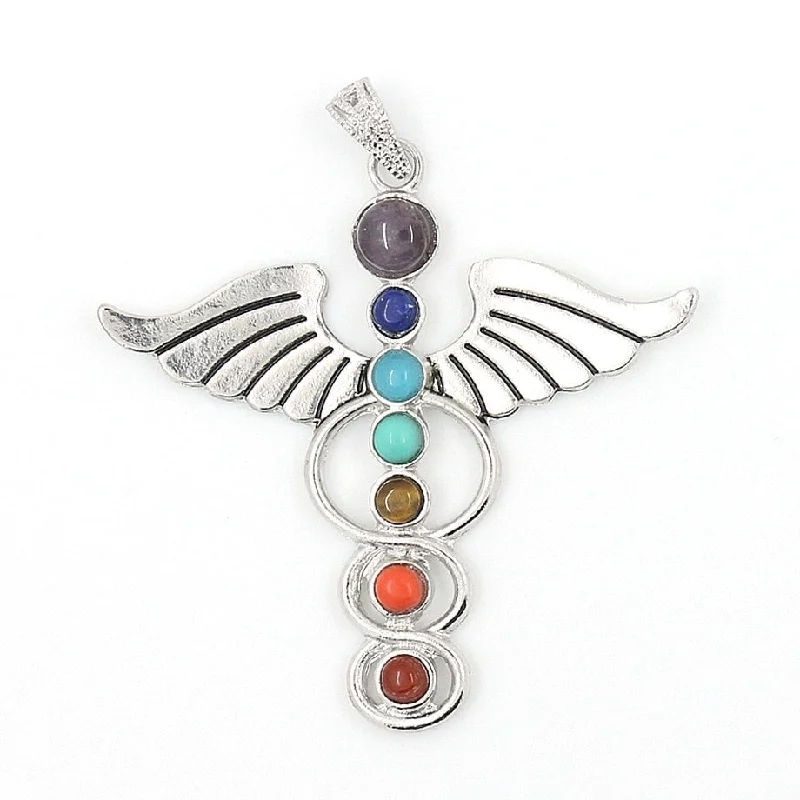 Women's holiday necklaces-7 Chakra Energy Guardian Pendant