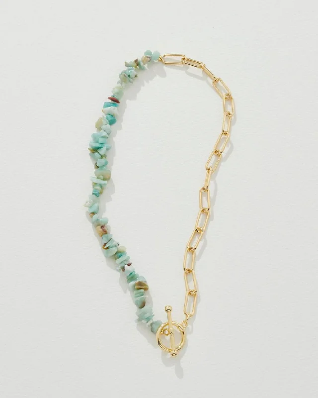 Women's K gold necklaces-Elvas Necklace in Blue