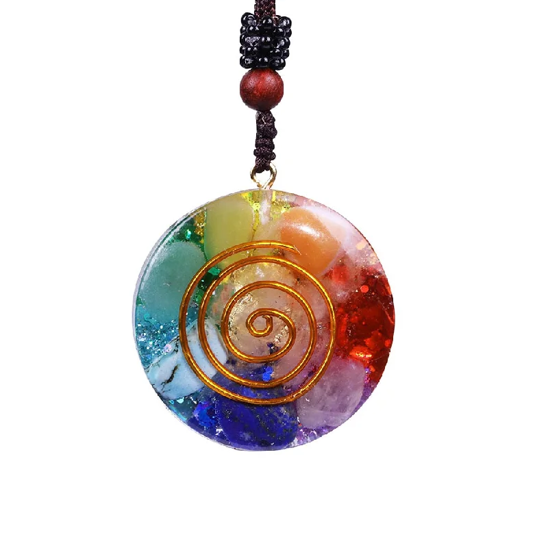 Women's long necklaces-Energizing Chakra Orgonite Necklace