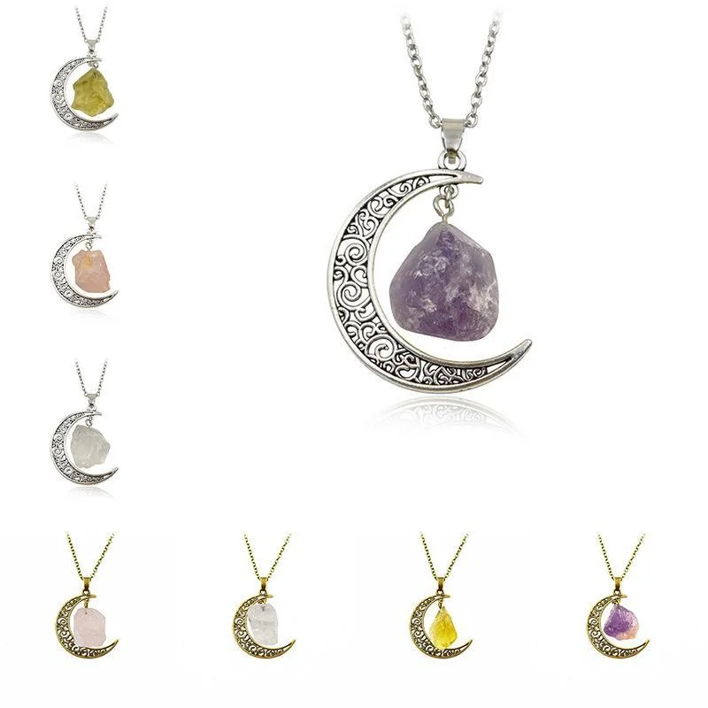 Women's couple necklaces-Luna Crystal Necklace