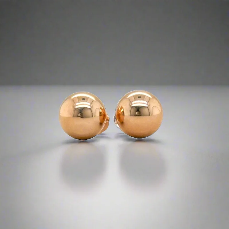 Women's family rings-14K R Gold 8mm Ball Earring