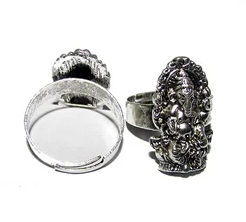 Women's jade rings-Fashion German Silver Metal Ring, Sold by  Per Piece