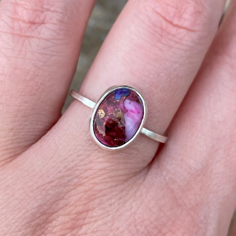 Women's celestial rings-Purple Dahlia Ring // Size 8