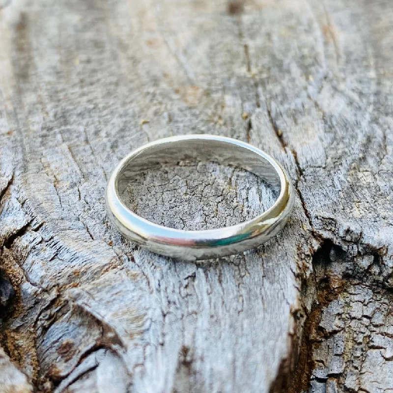 Women's wedding rings-Thin Silver Stacking Ring // Made to Order