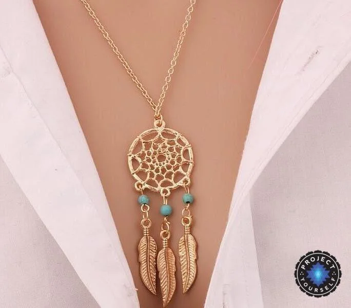 Women's celestial necklaces-Guardian Dream Catcher Necklace