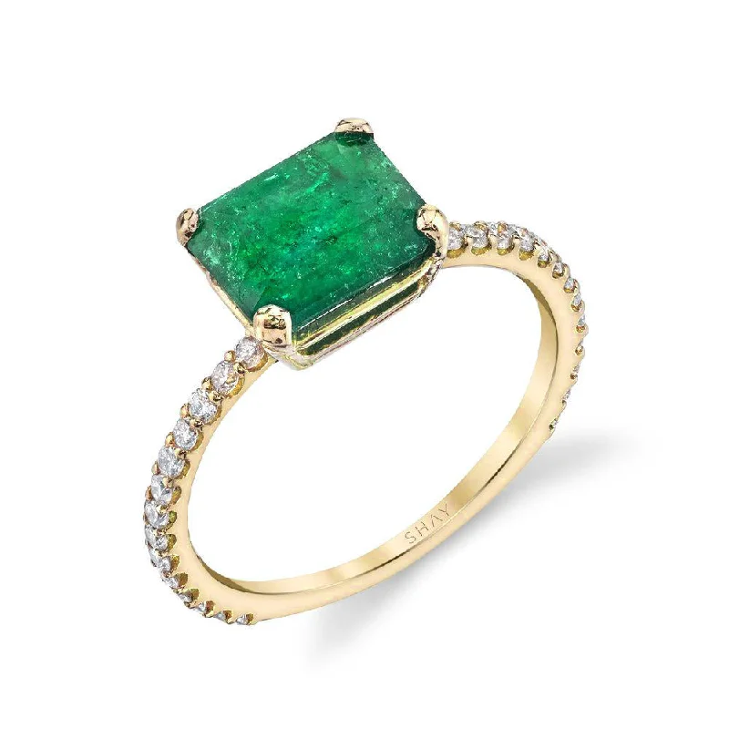 Yellow Gold/Emerald