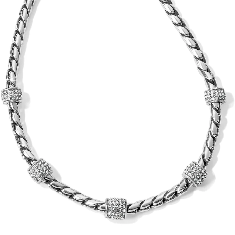 Women's statement necklaces-Meridian Silver Necklace