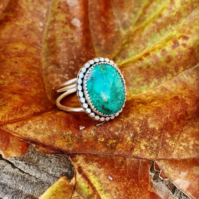 Women's religious rings-Sea Foam // Turquoise Ring // Size 9.5