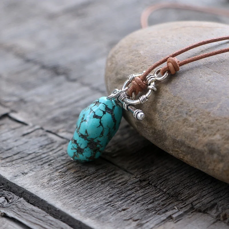 Women's birthday gift necklaces-Lift-Me-Up Turquoise Necklace