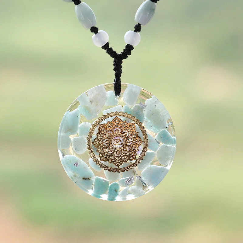 Women's anniversary necklaces-Healing Mandala Orgone Necklace