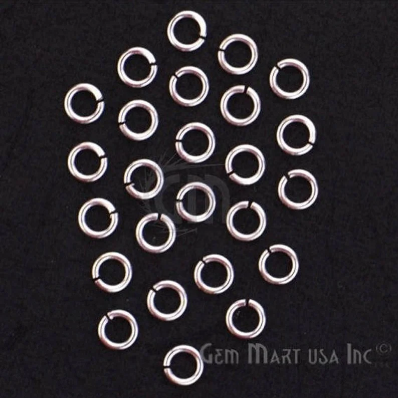 Women's zodiac rings-10pc Lot Open Jump Rings 5mm Silver Plated Finding Jewelry Charm