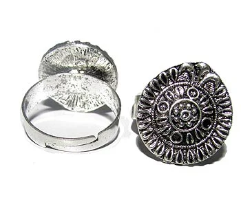 Women's stainless steel rings-Fashion German Silver Metal Ring, Sold by  Per Piece