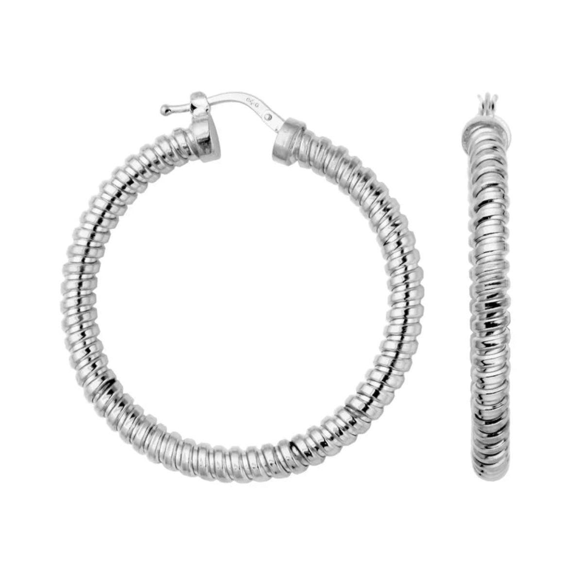 Women's alloy rings-SS Tubugas 40MM/4MM Hoop Earring