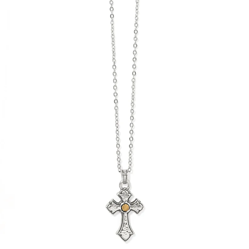 Women's rose gold necklaces-Majestic Regal Cross Reversible Necklace