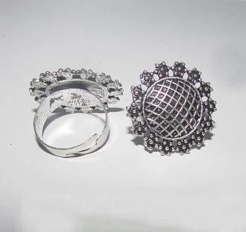 Women's custom design rings-Fashion German Silver Metal Ring, Sold by  Per Piece