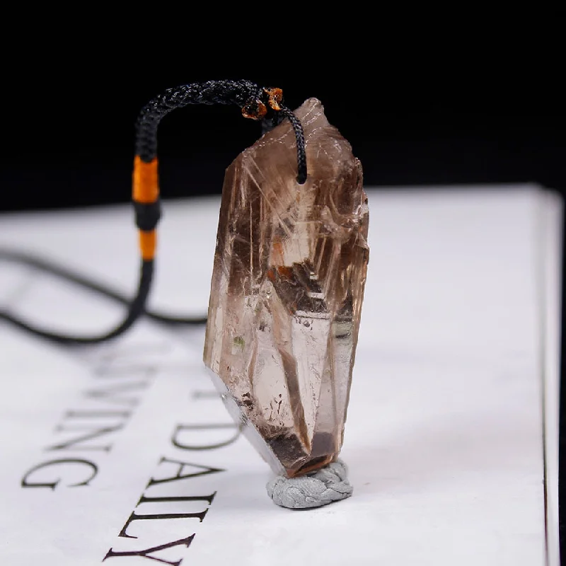 Vintage women's necklaces-Divine Flow Smoky Quartz Pendant