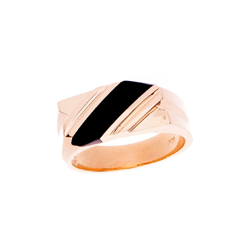 Custom women's rings-Mens Onyx Ring