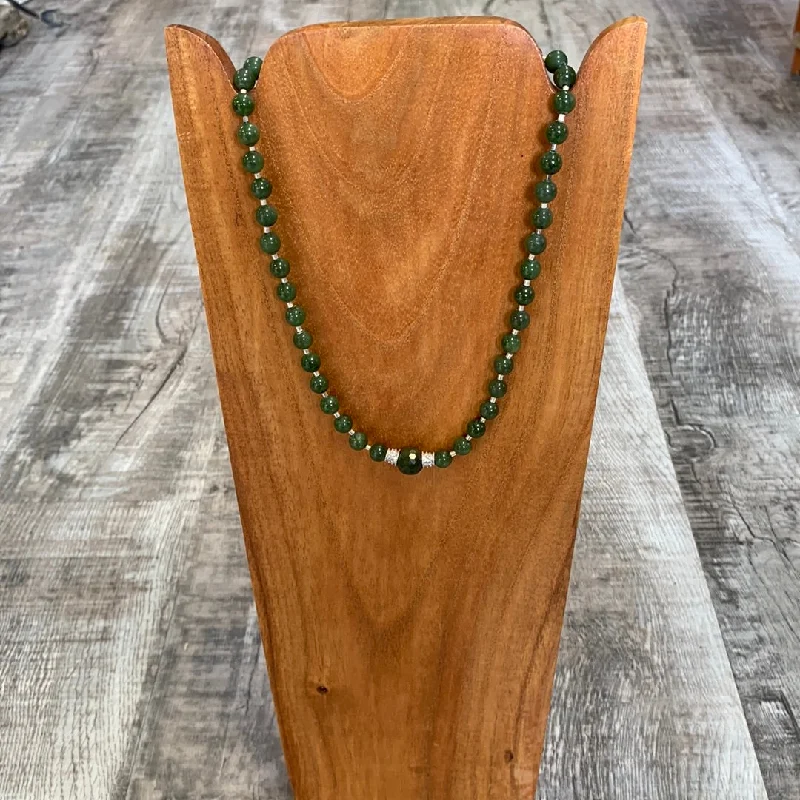 Women's formal necklaces-Jade faceted beaded necklace