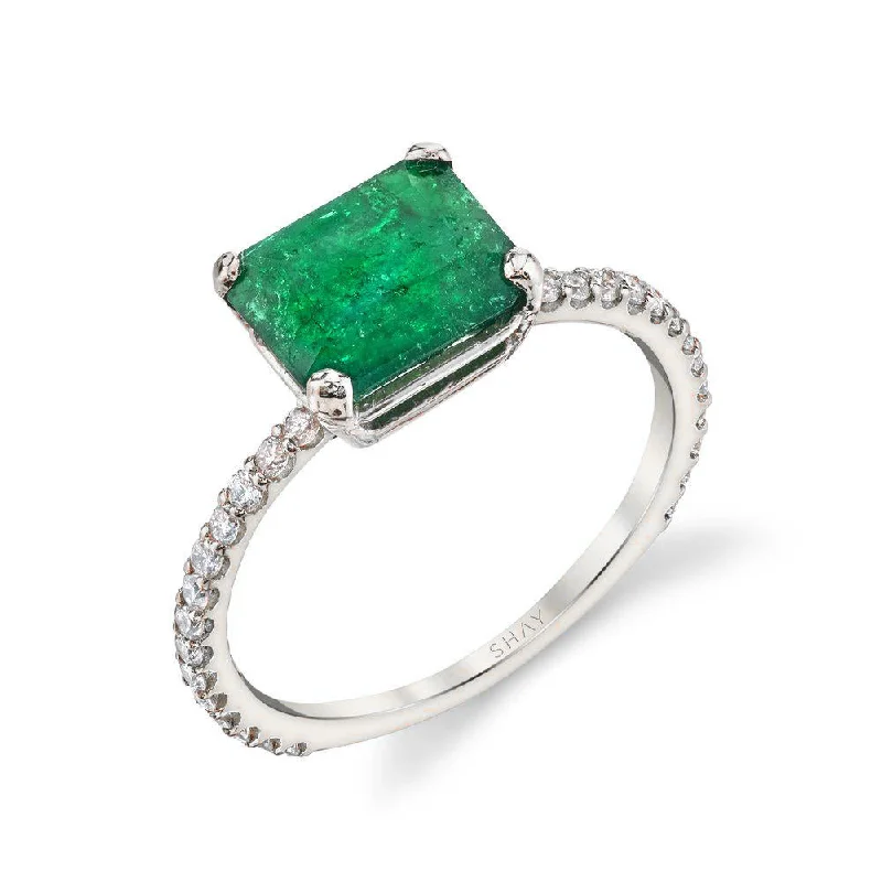 White Gold/Emerald