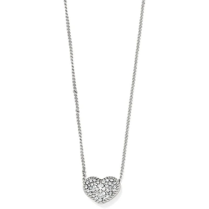 Women's birthstone necklaces-Illumina Celeste Heart Petite Necklace