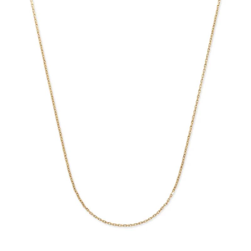 Women's formal necklaces-SMALL FACETED BOX CHAIN