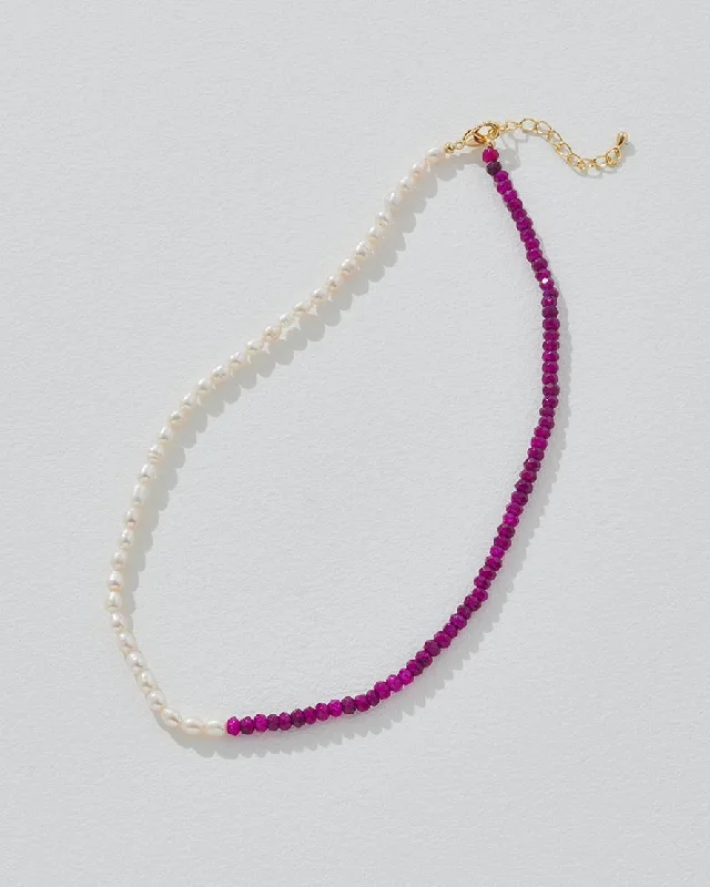 Women's fashion necklaces-Birthstone Pearl Strand February