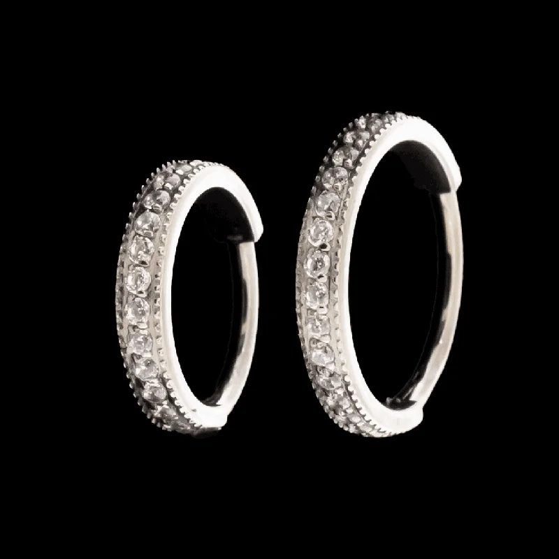 Women's sun rings-Lorelai - Titanium Hinged Ring