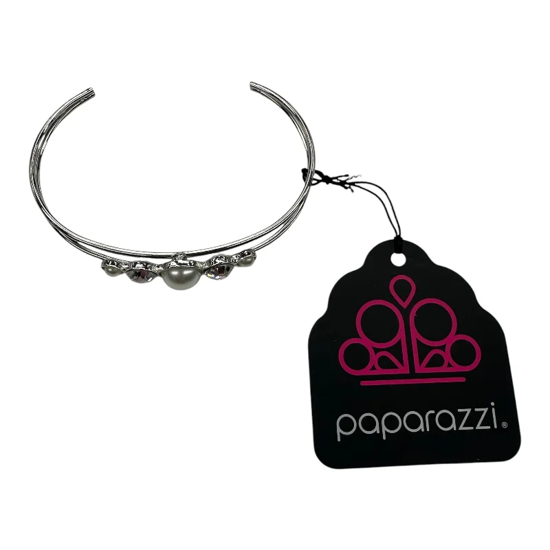 Women's tennis bracelets-Bracelet Cuff By Paparazzi In Silver