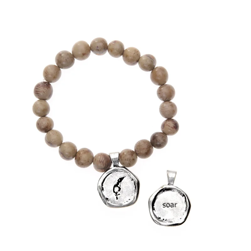 Luxury women's bangles-Acai Seeds Of Life Bracelet with Wax Seal - San Francisco Fog Beads