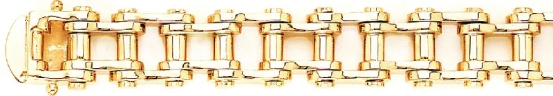 Women's geometric bangles-13.6mm Tank Tread Link Bracelet