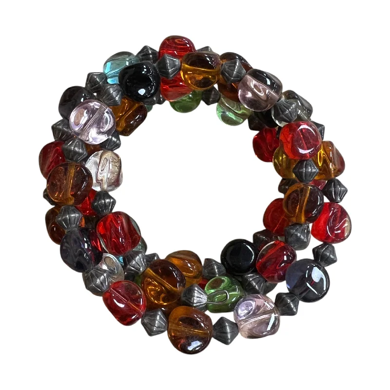 Women's anniversary bangles-Bracelet Beaded  In Multi