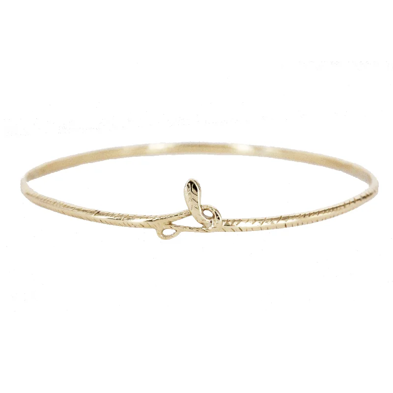 Women's formal bangles-Serpent Bangle Bracelet