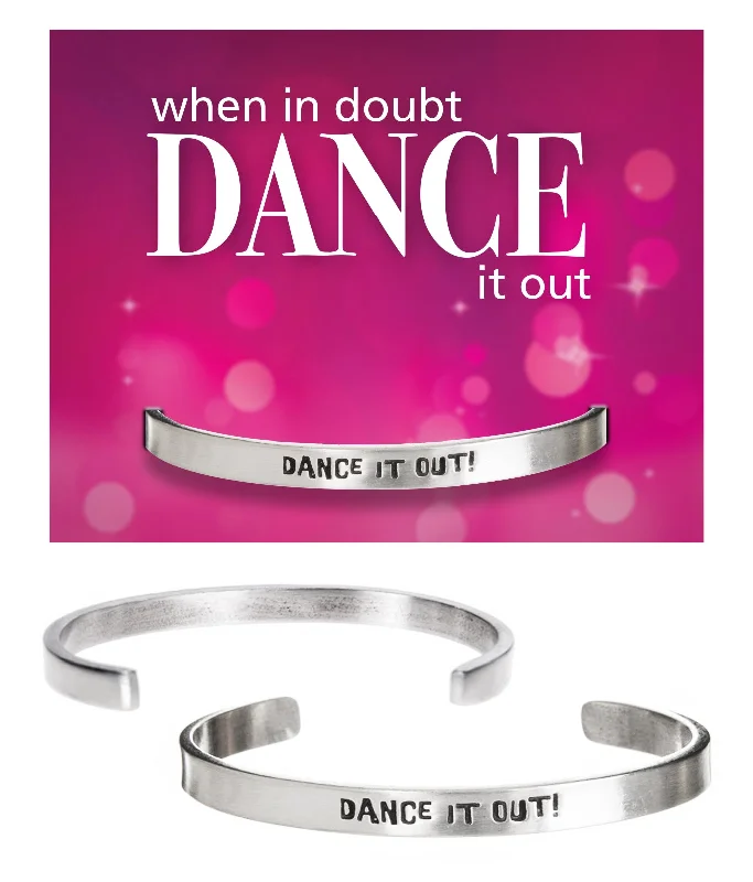 Women's everyday bangles-Dance it Out Quotable Cuff Bracelet