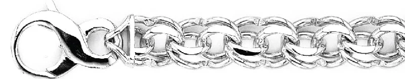 Women's cocktail bangles-12.8mm Double Link Bracelet