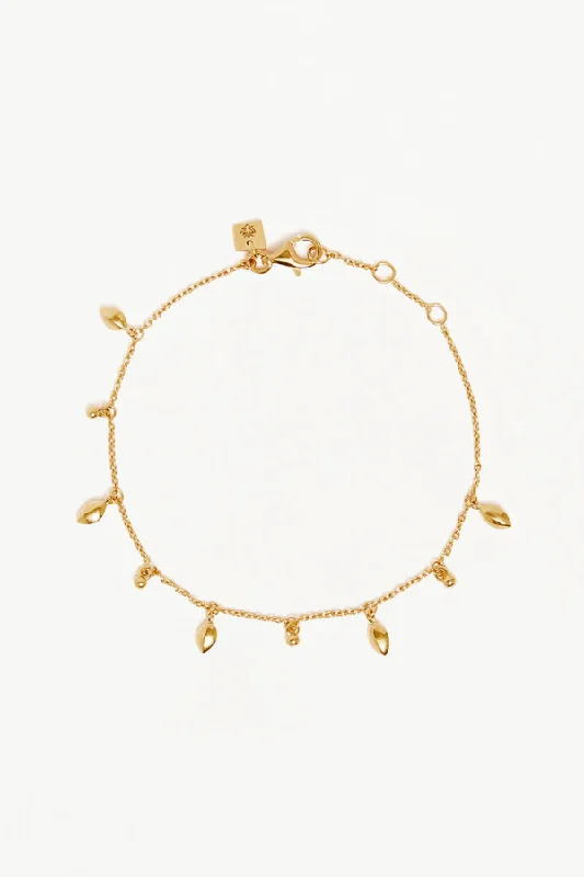 Women's beaded bangles-18k Gold Vermeil Live In Grace Bracelet