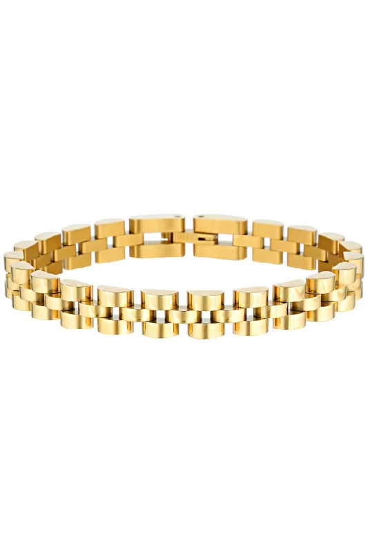 Women's religious bangles-Fine Baby Link Bracelet Gold