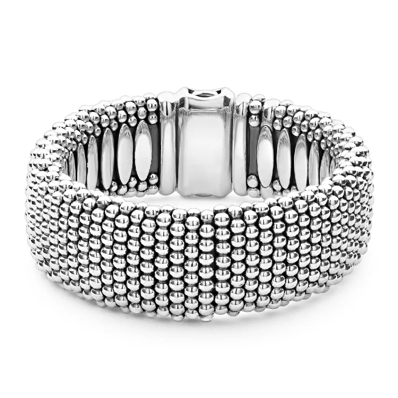 Women's eco-friendly bangles-Signature Caviar Caviar Bracelet | 23mm