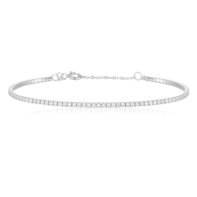 Women's moon phase bangles-Tennis Bracelet Petite