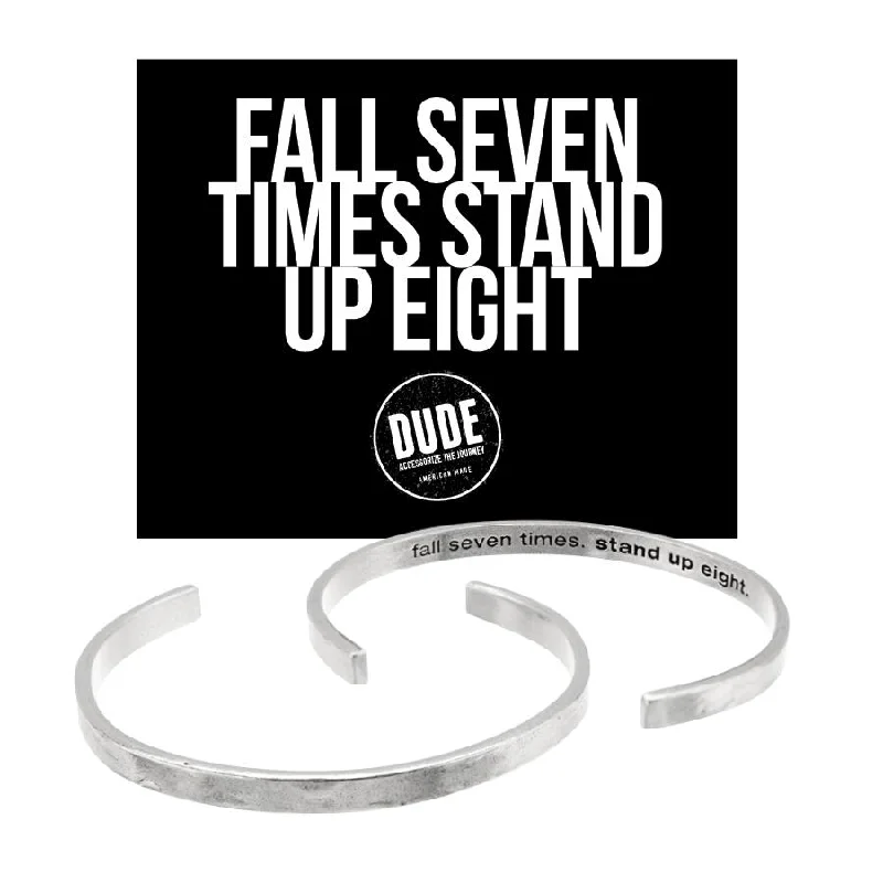 Women's adjustable bangles-Fall Seven Times, Stand Up Eight DUDE Cuff Bracelet | DUDE Collection