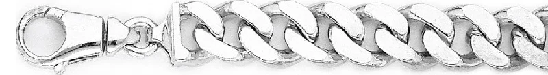 Women's art deco bangles-12.4mm Flat Curb Link Bracelet