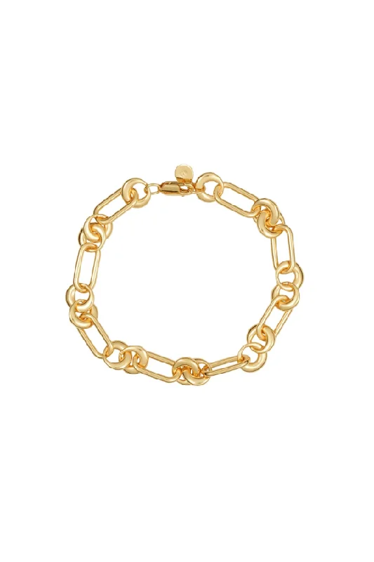 Women's rose gold bangles-Serafina Bracelet Gold