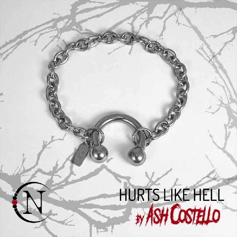 Women's crystal bangles-Chain Bracelet ~ Hurts Like Hell by Ash Costello