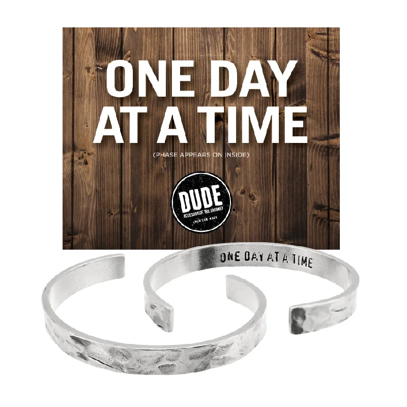 Women's pearl bangles-One Day at a Time DUDE Cuff Bracelet | DUDE Collection